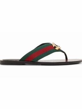 Gucci Women’s Kika Web Thong Sandals